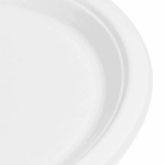 Karat Earth 9'' Molded Fiber Round Plates, PFAS Free, White - 500 pcs - Image 6