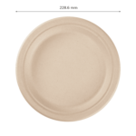 Karat Earth 9'' Molded Fiber Round Plates, PFAS Free, Natural - 500 pcs - Image 3