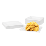 Karat Earth 6”x 6” Molded Fiber  Square Plates, PFAS Free, White - 500 pcs - Image 2