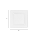 Karat Earth 6”x 6” Molded Fiber  Square Plates, PFAS Free, White - 500 pcs - Image 6