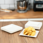 Karat Earth 6”x 6” Molded Fiber  Square Plates, PFAS Free, White - 500 pcs - Image 4