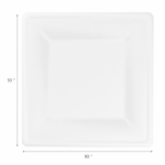 Karat Earth 10”x 10” Molded Fiber Square Plates, PFAS Free, White - 500 pcs - Image 10