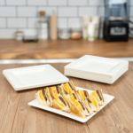 Karat Earth 10”x 10” Molded Fiber Square Plates, PFAS Free, White - 500 pcs - Image 6