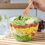 Karat Earth PLA 48 oz Salad Container (175 mm), Clear - 300 pcs - Image 2