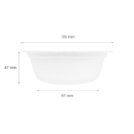 Karat Earth 12oz PFAS Free Eco-Friendly Bagasse Rice Bowl, White - 1,000 pcs - Image 6