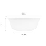 Karat Earth 16oz PFAS Free Eco-Friendly Bagasse Rice Bowl, White - 1,000 pcs - Image 6