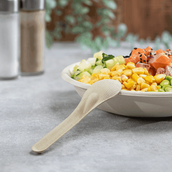 Karat Earth PFAS Free Bagasse Spoon Paper Wrapped - 750 pcs