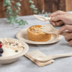 Karat Earth PFAS Free Bagasse Cutlery Kits (Knife, Fork, Soup Spoon, 2-ply Napkin), Paper Wrapped - 250 sets - Image 3