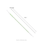 Karat Earth 7.75" PLA Jumbo Paper Wrapped Straw (5mm), White - 2,000 pcs - Image 5