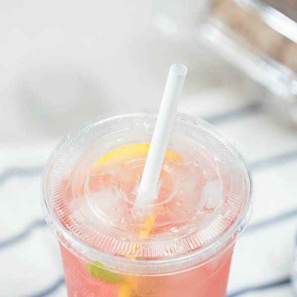 Karat Earth 8.75" PLA Giant Paper Wrapped Straw (8mm), Wihte - 2,500 pcs