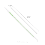 Karat Earth 8.75" PLA Giant Paper Wrapped Straw (8mm), Wihte - 2,500 pcs - Image 5