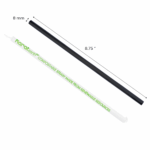 Karat Earth 8.75" Giant PLA Straw (8mm) Paper Wrapped, Black - 2,500 pcs - Image 7