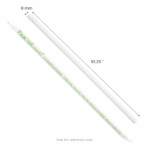 Karat Earth 10.25" PLA Giant Paper Wrapped Straw (8mm), Wihte - 1,200 pcs - Image 5