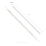 Karat Earth 9" PLA Colossal Paper Wrapped Straw (11mm), Wihte - 1,600 pcs - Image 6