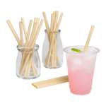 Karat Earth Bamboo Fiber Cocktail 5.5'' Straws (6mm), Natural - 7,000 pcs - Image 8