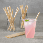 Karat Earth Bamboo Fiber Cocktail 5.5'' Straws (6mm), Natural - Bag of 250 pcs - Image 4