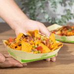 Karat Earth 1.0 lb Bamboo Natural Food Tray, Generic Print - 1,000 pcs - Image 3