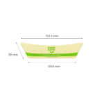 Karat Earth 2.0 lb Bamboo Natural Food Tray, Generic Print - 1,000 pcs - Image 5