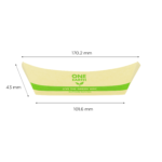 Karat Earth 2.5 lb Bamboo Natural Food Tray, Generic Print - 500 pcs - Image 2