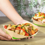 Karat Earth 2.5 lb Bamboo Natural Food Tray, Generic Print - 500 pcs - Image 6