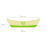 Karat Earth 3.0 lb Bamboo Natural Food Tray, Generic Print - 500 pcs - Image 4