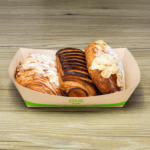 Karat Earth 5.0 lb Bamboo Natural Food Tray, Generic Print - 500 pcs - Image 4