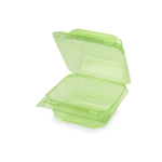 Karat Earth 6''x6'' PLA Hinged Containers, Green - 500 pcs - Image 2