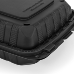 Karat Earth 8" x 8" Mineral Filled PP Hinged Container, Black - 200 pcs - Image 3