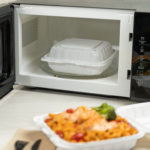 Karat Earth 8" x 8" Mineral Filled PP Hinged Container, White - 200 pcs - Image 8