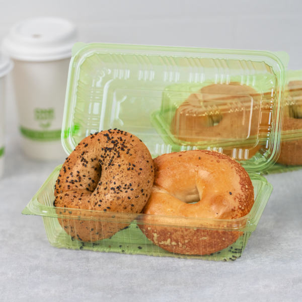 Karat Earth 9''x5'' PLA Hinged Containers, Green - 250 pcs