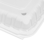 Karat Earth 9" x 6" Mineral Filled PP Hinged Container, White - 250 pcs - Image 5