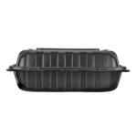 Karat Earth 9" x 9" Mineral Filled PP Hinged Container, Black - 120 pcs - Image 7