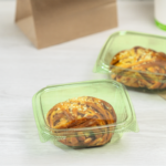 Karat Earth 12oz PLA Hinged Deli Container, Green - 200 pcs