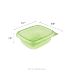Karat Earth 12oz PLA Hinged Deli Container, Green - 200 pcs - Image 4