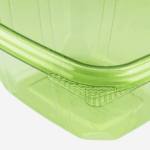 Karat Earth 16oz PLA Hinged Deli Container, Green - 200 pcs - Image 4