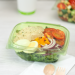 Karat Earth 32oz PLA Hinged Deli Container, Green - 200 pcs