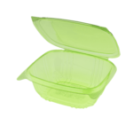 Karat Earth 32oz PLA Hinged Deli Container, Green - 200 pcs - Image 2