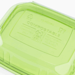 Karat Earth 8oz PLA Hinged Deli Container, Green - 200 pcs - Image 5