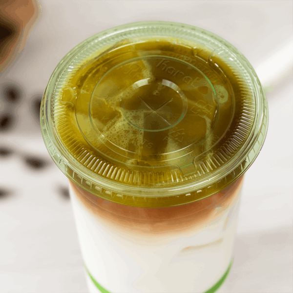 Karat Earth 98mm PLA Flat Lids for 12-24oz Cups, Green - 1,000 pcs