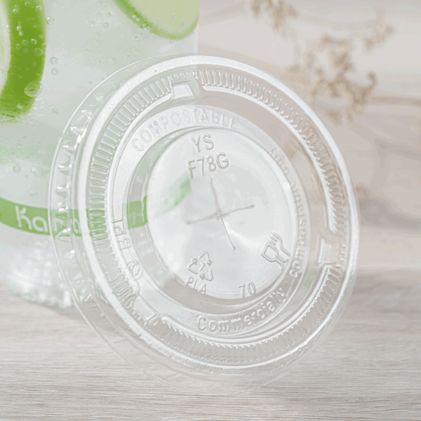 Karat Earth 78mm PLA Flat Lid for 10oz PLA Cup - 1,000 pcs