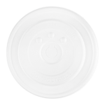 Karat Earth Compostable Fiber Paper Flat lid for 32 oz Paper Cold Cup (104.5mm) - 600 pcs - Image 7