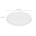 Karat Earth 104.5mm PLA Flat Lids for Eco-Friendly 32oz Paper Cold Cups - 600 pcs - Image 4