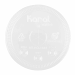 Karat Earth 104.5mm PLA Flat Lids for Eco-Friendly 32oz Paper Cold Cups - 600 pcs - Image 2