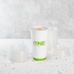 Karat Earth 104.5mm PLA Flat Lids for Eco-Friendly 32oz Paper Cold Cups - 600 pcs - Image 5