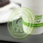 Karat Earth 90mm PLA Flat Lids for 12-22oz Cold Cups, Green - 1,000 pcs