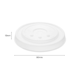 Karat Earth Compostable Fiber Paper Flat lid for 12-22 oz Paper Cold Cup (90mm) - 1,000 pcs - Image 10