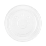 Karat Earth Compostable Fiber Paper Flat lid for 12-22 oz Paper Cold Cup (90mm) - 1,000 pcs - Image 6