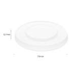 Karat Earth 114.6mm Compostable Fiber Paper Flat lid for 12-16 oz Paper Food Container & 24-32 oz Gourmet Food Container - 500 pcs - Image 6