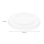 Karat Earth 127mm Compostable Fiber Paper Flat lid for 20 oz Paper Food Container - 600 pcs - Image 6