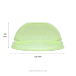 Karat Earth 98mm PLA Dome Lids for 12-24oz Cups, Green - 1,000 pcs - Image 5